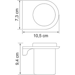 Стакан для зубных щеток WasserKRAFT Kammel K-8328