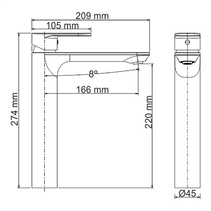 Смеситель для раковины WasserKRAFT Mindel 8503H