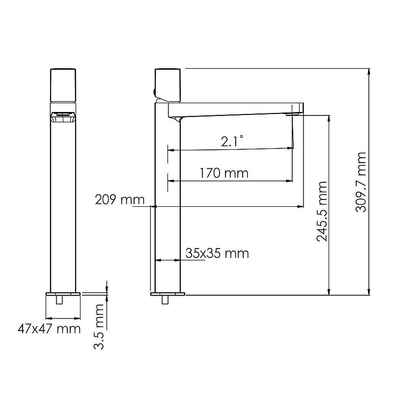 Смеситель для раковины WasserKRAFT Nuthe 9103H