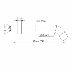 Излив для смесителя WasserKRAFT A018
