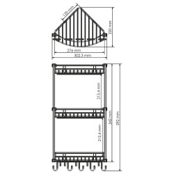 Полка корзина WasserKRAFT K-1233 угловая