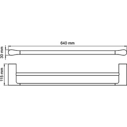 Полотенцедержатель WasserKRAFT Wiese K-8940 двойной