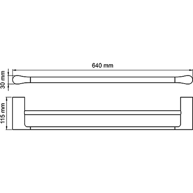 Полотенцедержатель WasserKRAFT Wiese K-8940 двойной