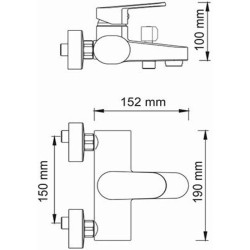Смеситель для ванны WasserKRAFT Donau 5301