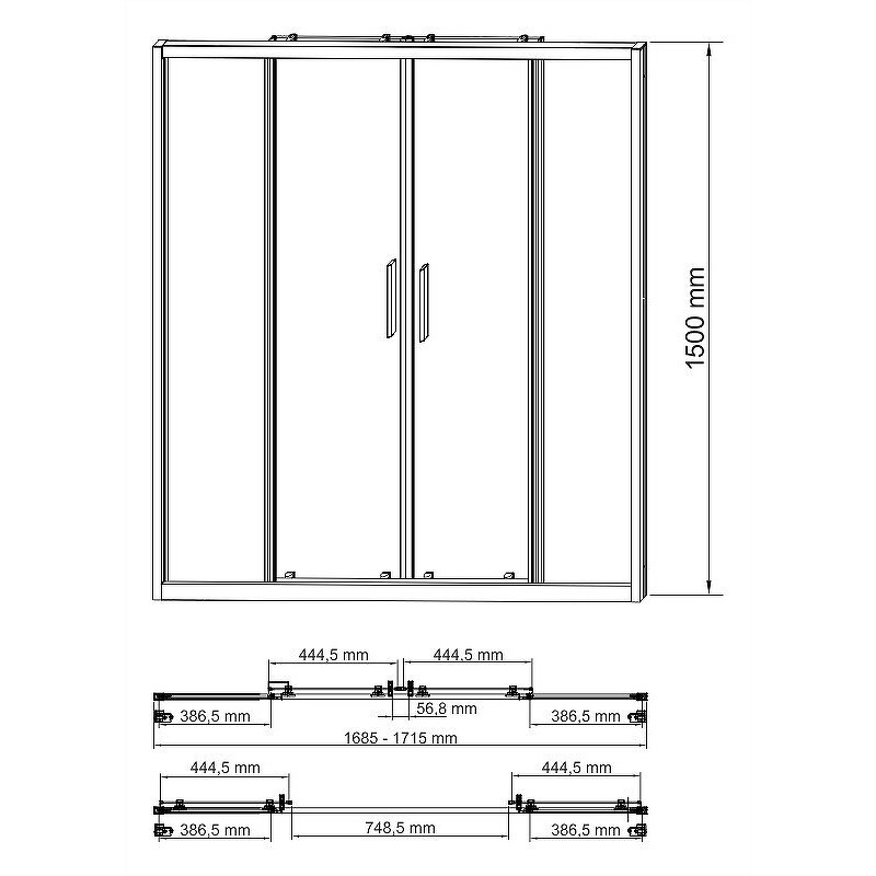 Шторка на ванну WasserKRAFT Lippe 45S02-170