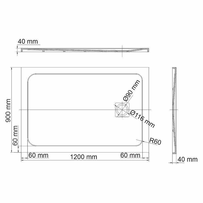Душевой поддон из искусственного камня WasserKRAFT Neime 120х90 19T07
