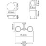 Стакан для зубных щеток с мыльницей WasserKRAFT K-28126