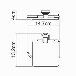Держатель туалетной бумаги WasserKRAFT Oder K-3025 с крышкой
