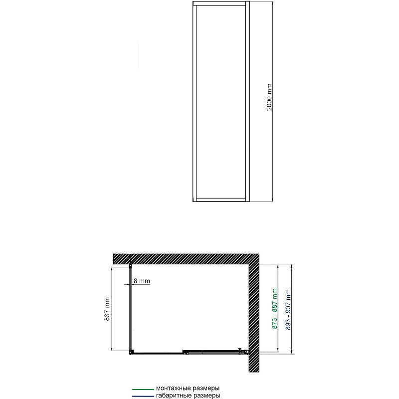 Душевая стенка WasserKRAFT Lopau 90 32S07-RP90