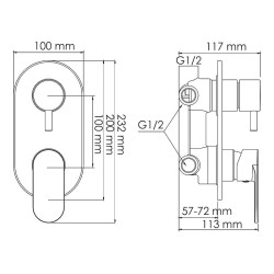 Смеситель для душа WasserKRAFT Mindel 8571