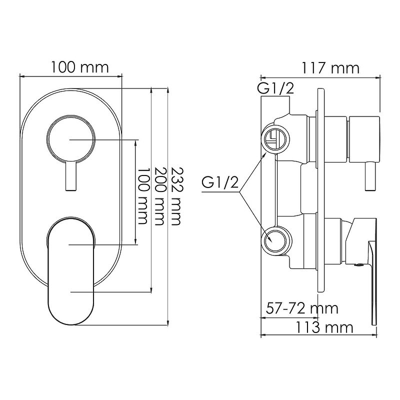 Смеситель для душа WasserKRAFT Mindel 8571