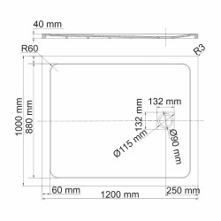 Душевой поддон из искусственного камня WasserKRAFT Neime 120х100 19T10