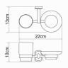 Стакан для зубных щеток с мыльницей WasserKRAFT Oder K-3026
