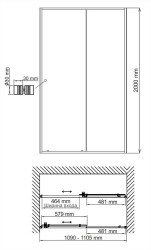 Душевая дверь WasserKRAFT Dill 110 61S13