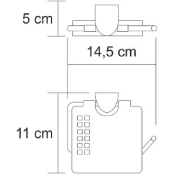 Держатель туалетной бумаги WasserKRAFT Kammel K-8325 с крышкой