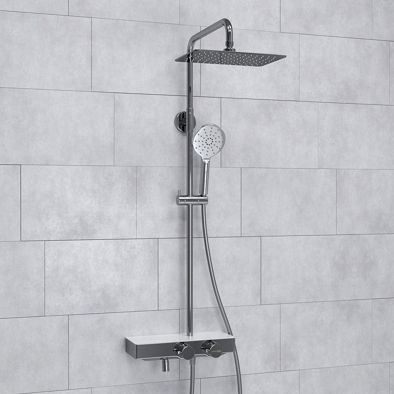 Душевая система WasserKRAFT A113.069.127.CH Thermo с термостатом
