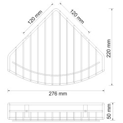 Полка корзина WasserKRAFT Ammer K-1511 угловая