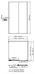 Душевой уголок WasserKRAFT Dill 110x90 61S15