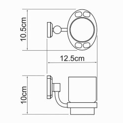 Стакан для зубных щеток WasserKRAFT Oder K-3028