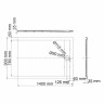 Душевой поддон из искусственного камня WasserKRAFT Rhin 140x90 44T36