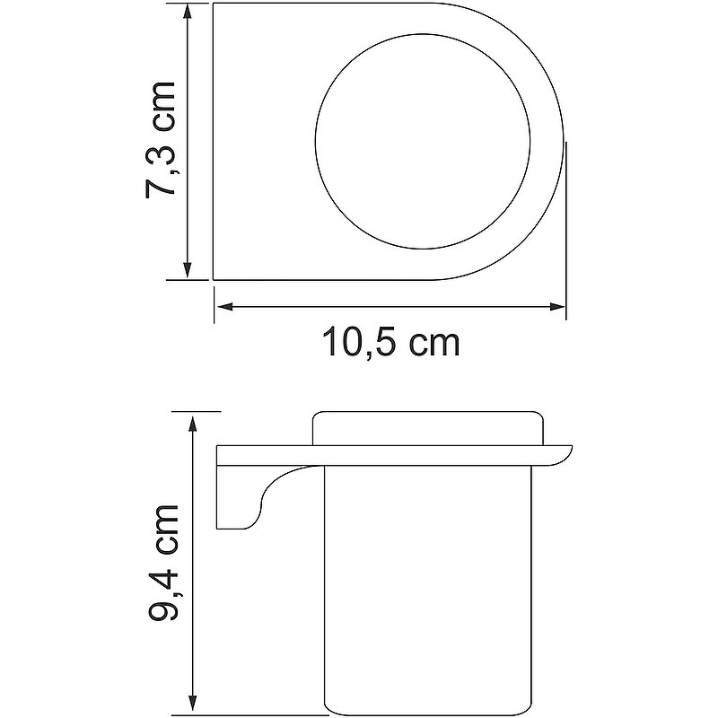 Стакан для зубных щеток WasserKRAFT Kammel K-8328W