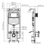 монтажная рама WasserKRAFT Dinkel 58TLT.010.ME.CH02 для унитаза