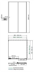 Душевой уголок WasserKRAFT Dill 100x90 61S22