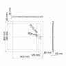 Душевой поддон из искусственного камня WasserKRAFT Wiese 90x90 84T03