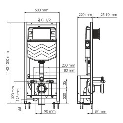 монтажная рама WasserKRAFT Dill 61TLT.010.ME.CH02 для унитаза