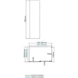 Душевая стенка WasserKRAFT Dinkel 58R06-RP80 / Alme 15R06-RP80 80 58R06-RP80/15R06-RP80