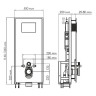 монтажная рама WasserKRAFT Glan 66TLT.010.ME.BL.CH04 для унитаза