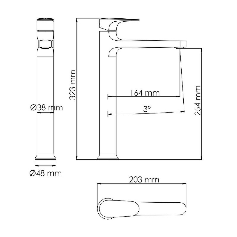 Смеситель для раковины WasserKRAFT Neckar 2103H