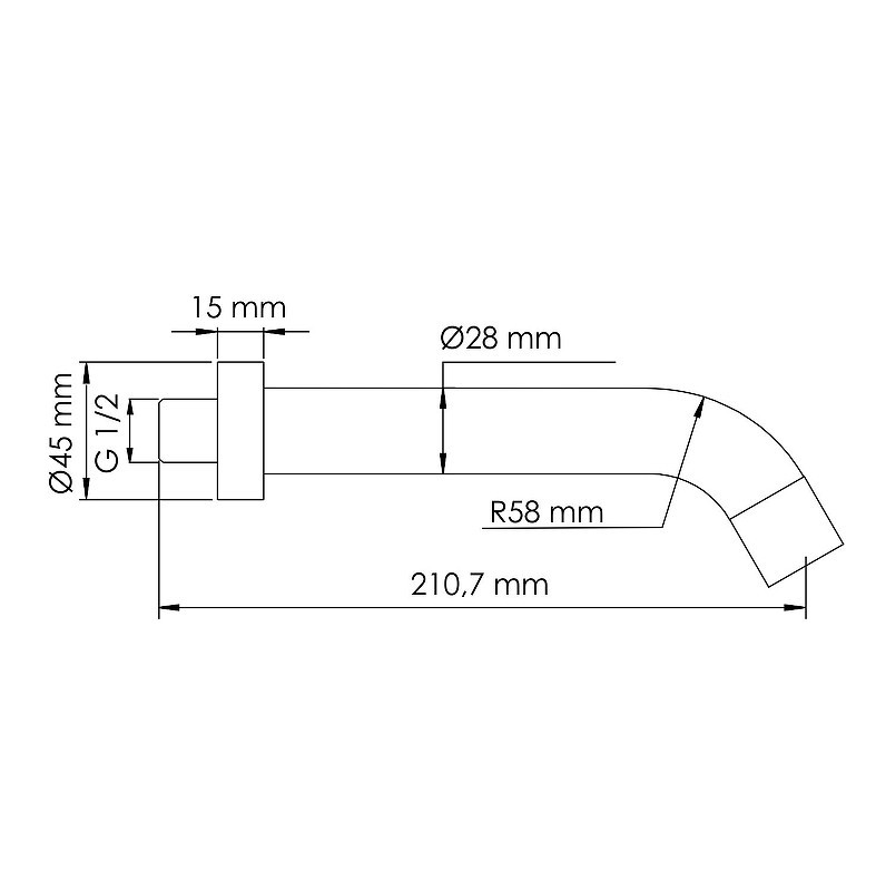 Излив для смесителя WasserKRAFT Elbe A084
