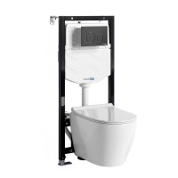 Комплект унитаза с инсталляцией WasserKRAFT Aller 10TLT.010.ME.MB02.H002