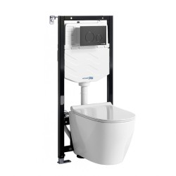 Комплект унитаза с инсталляцией WasserKRAFT Aller 10TLT.010.ME.MB02.H002