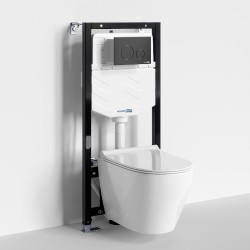 Комплект унитаза с инсталляцией WasserKRAFT Aller 10TLT.010.ME.MB02.H002