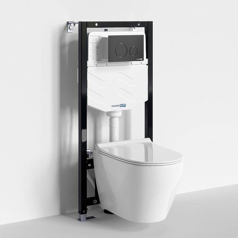 Комплект унитаза с инсталляцией WasserKRAFT Aller 10TLT.010.ME.MB02.H002