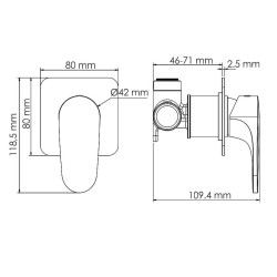 Смеситель для душа WasserKRAFT Neckar 2151