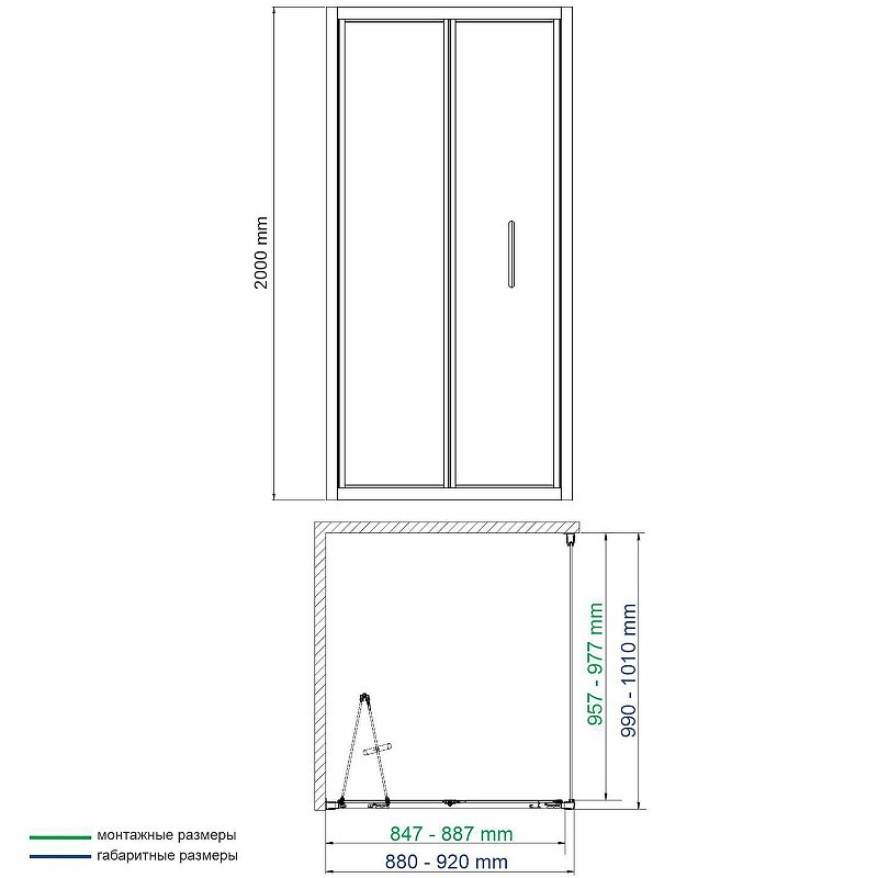Душевая стенка WasserKRAFT Weser 100 78F10-RP100