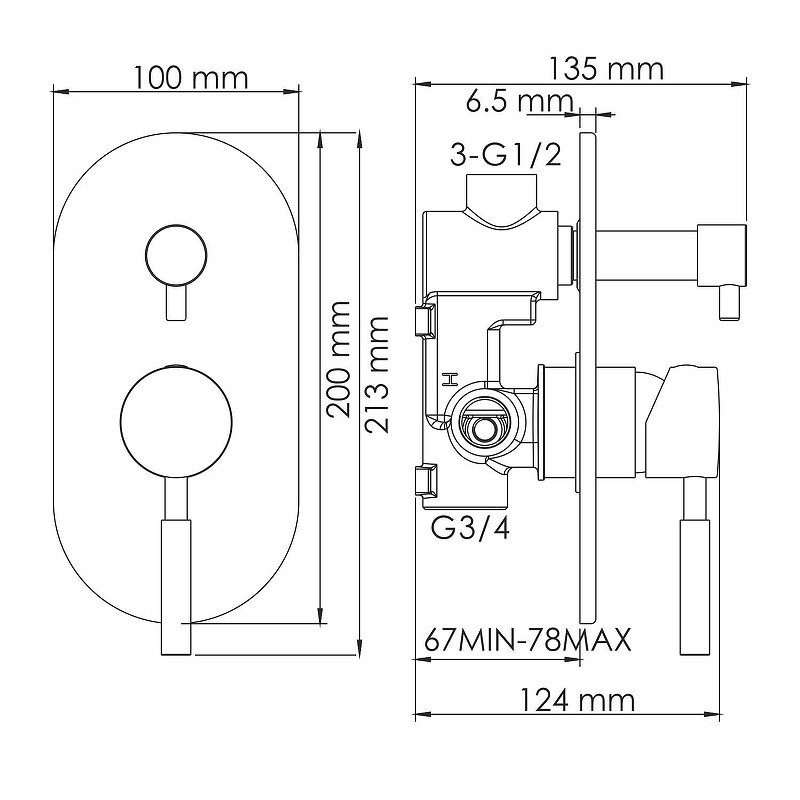 Душевая система WasserKRAFT Wern A16421