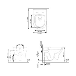 Унитаз WasserKRAFT Berkel H001.E034 подвесной