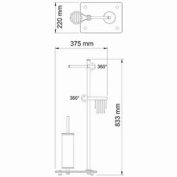 Напольная стойка WasserKRAFT Exter K-1234