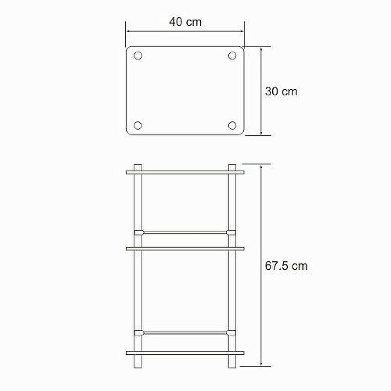 Стеклянная полка WasserKRAFT K-4033