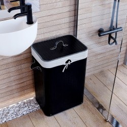 Корзина для белья WasserKRAFT Nuthe WB-910-L с крышкой