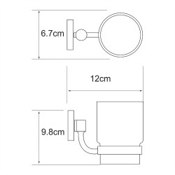 Стакан для зубных щеток WasserKRAFT Rhein K-6228