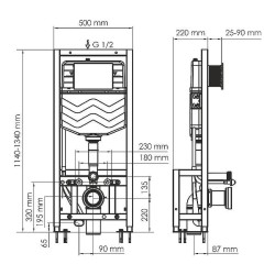монтажная рама WasserKRAFT Dill 61TLT.010.ME.MB03 для унитаза