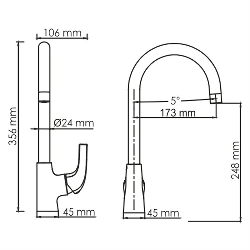 Смеситель для кухни WasserKRAFT Sauer 7107