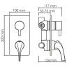 Смеситель для душа WasserKRAFT Sauer 7171