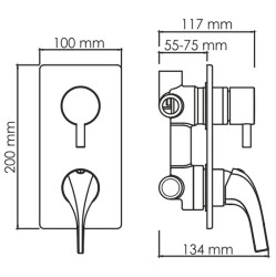 Смеситель для душа WasserKRAFT Sauer 7171