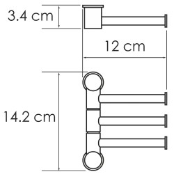 Полотенцедержатель WasserKRAFT K-1053PG поворотный